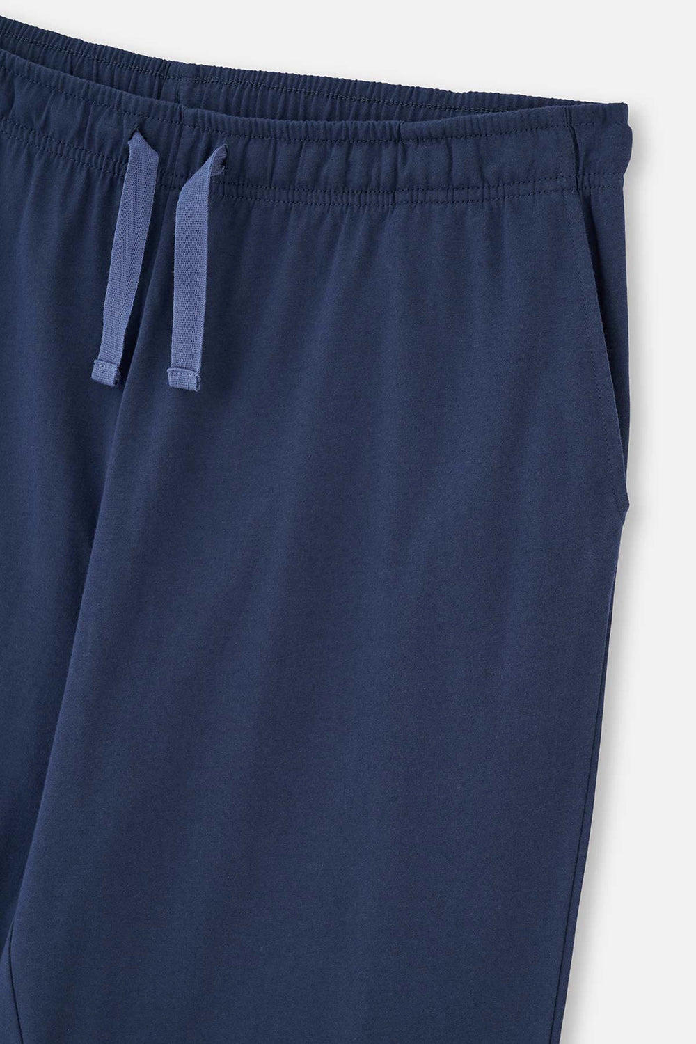 Açık Lacivert Yarım Patlı Kısa Kollu Pijama Takımı