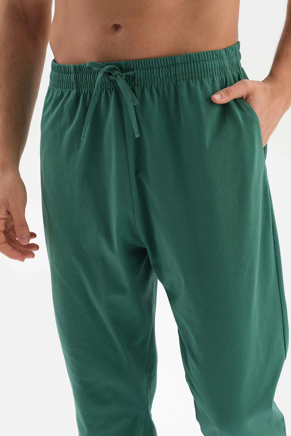 Ekru Bisiklet Yaka Baskılı Modal Pijama Takımı