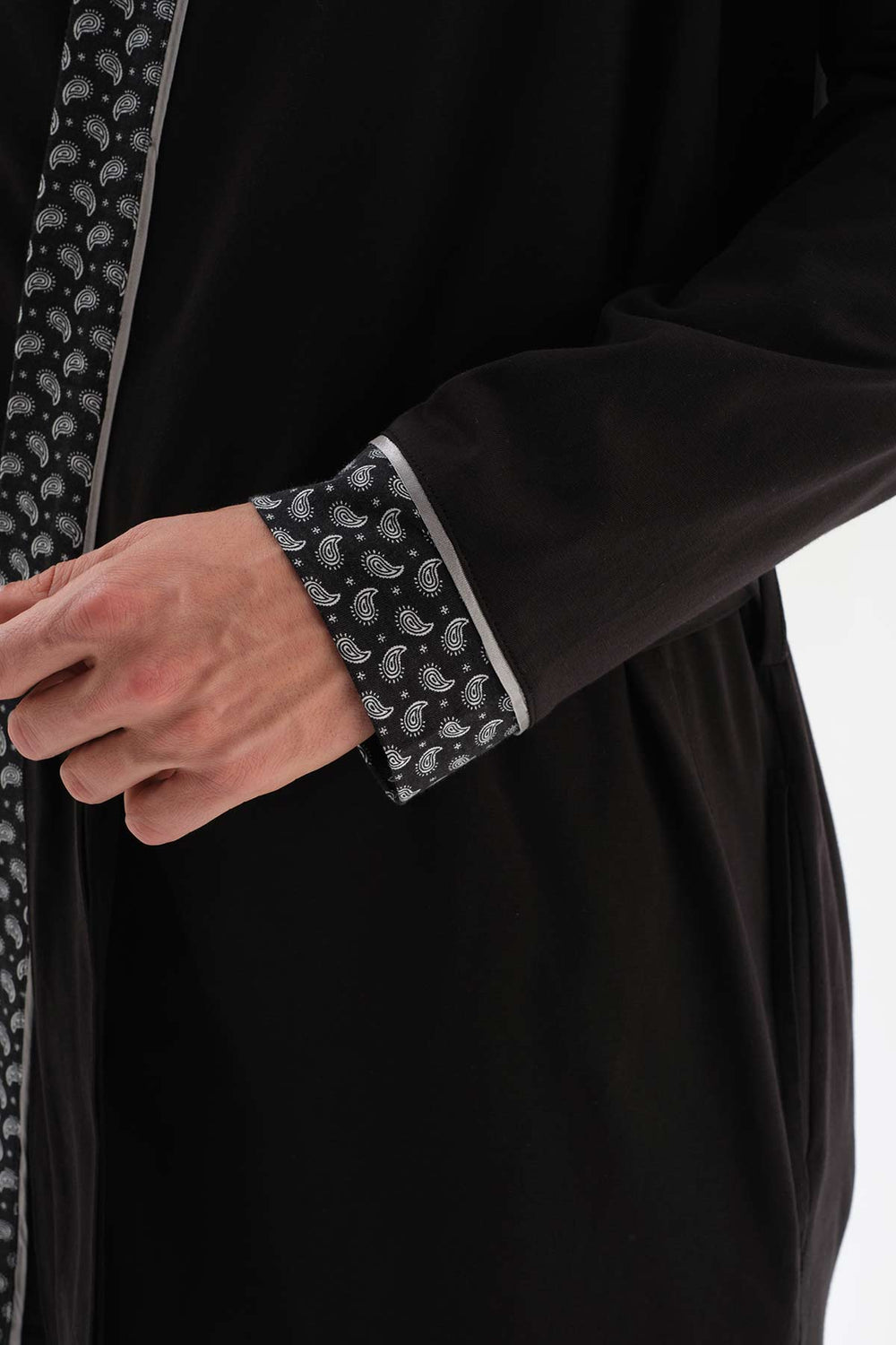 Siyah Uzun Kol Modal Damat Sabahlık