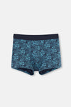 Petrol Mavisi si Desenli Boxer