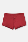 Bordo Jakar Lastikli Saten Boxer