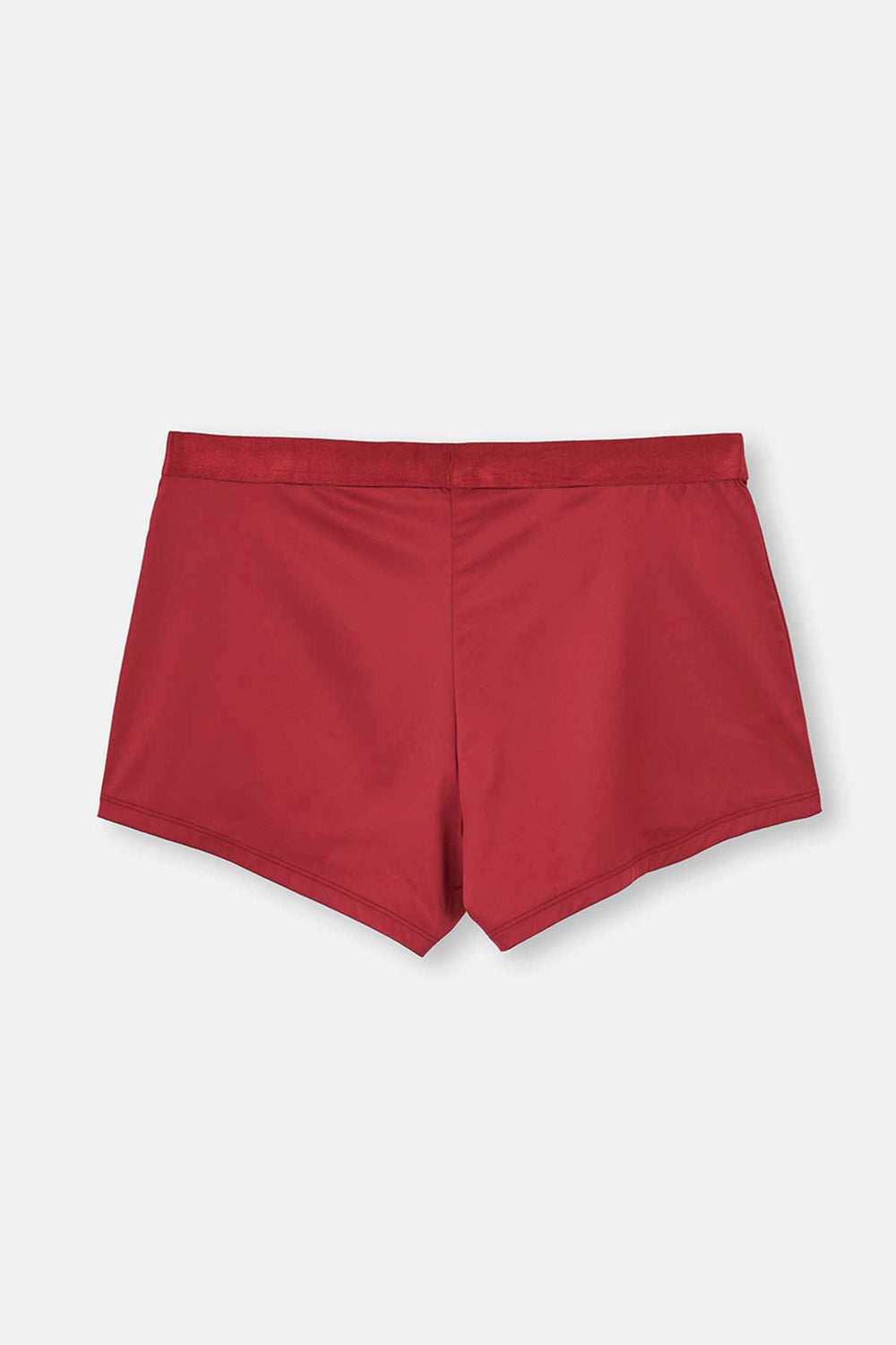 Bordo Jakar Lastikli Saten Boxer