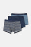 Lacivert D-Man 3'Lü Pamuk Boxer