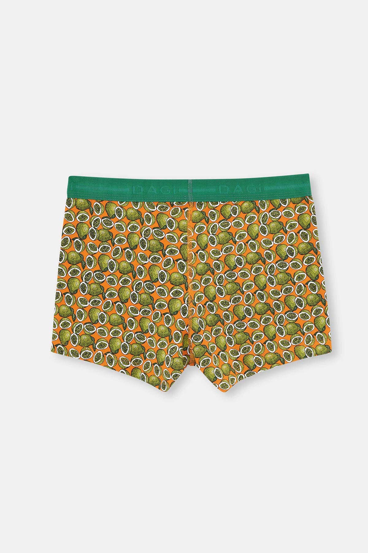 Turuncu D-Men Pamuklu Desenli 2'li Boxer