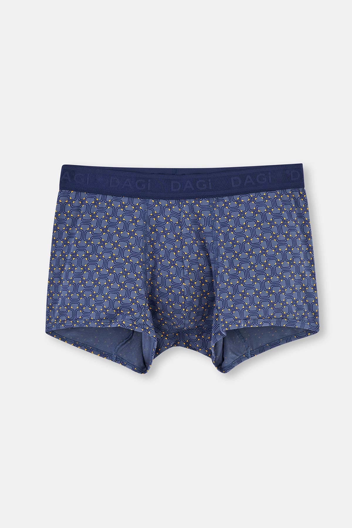 Lacivert Micro Modal Desenli 3'lü Boxer