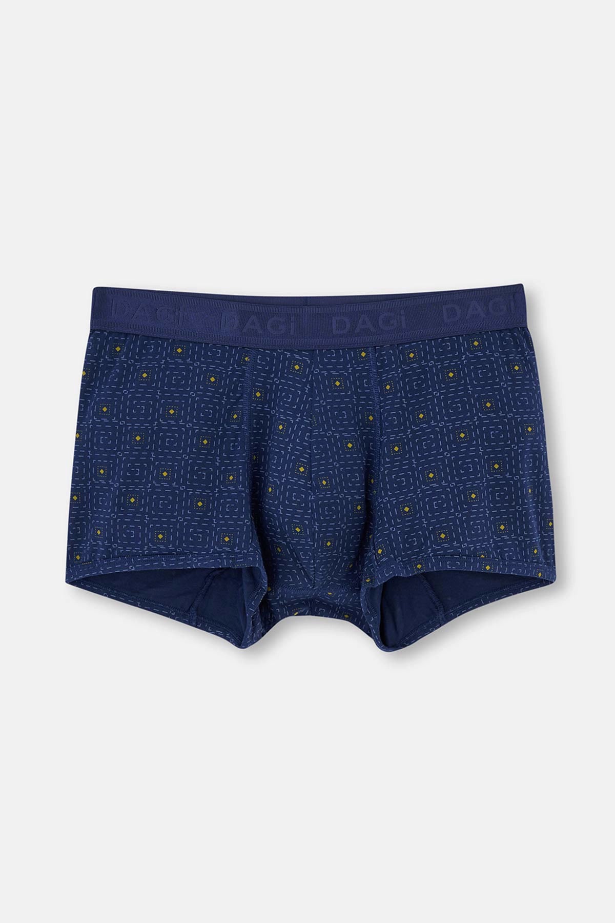 Lacivert Micro Modal Desenli 3'lü Boxer