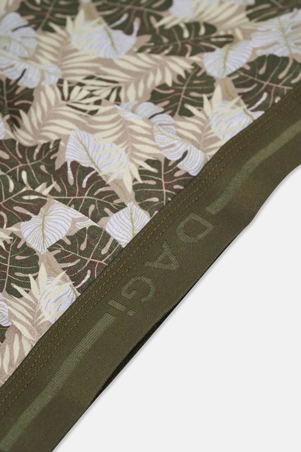 Koyu Yeşil Pamuk Desenli 2'li Boxer