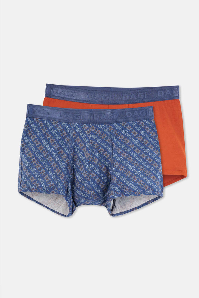 Kiremit Micro Modal Desenli 2'li Boxer