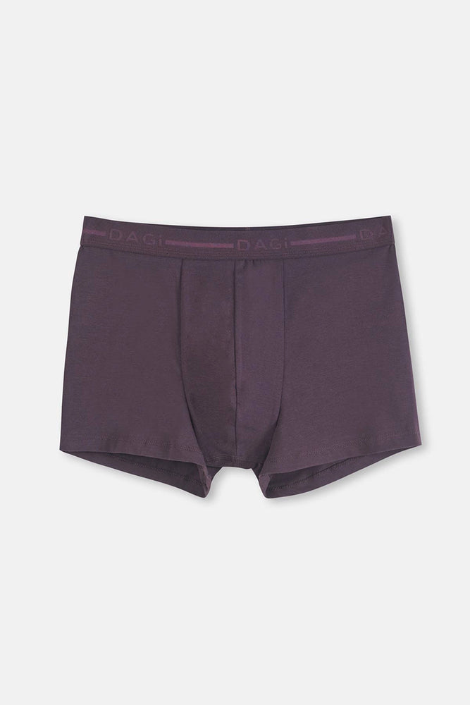 Kahverengi Pamuk Düz Boxer