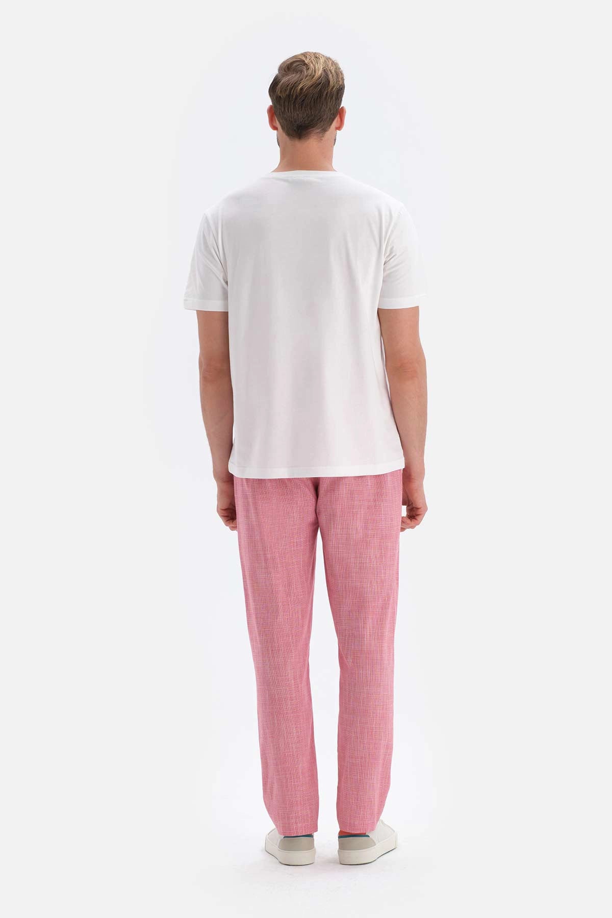 Kırmızı Pötikareli Uzun Paça Pamuklu Pijama Altı