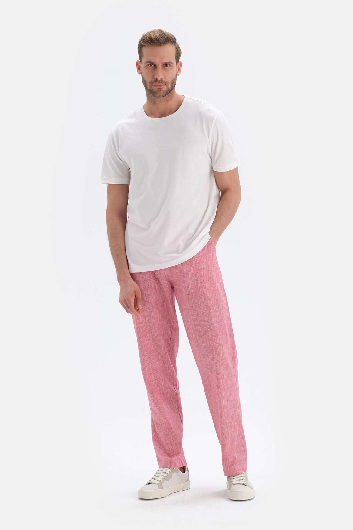 Kırmızı Pötikareli Uzun Paça Pamuklu Pijama Altı