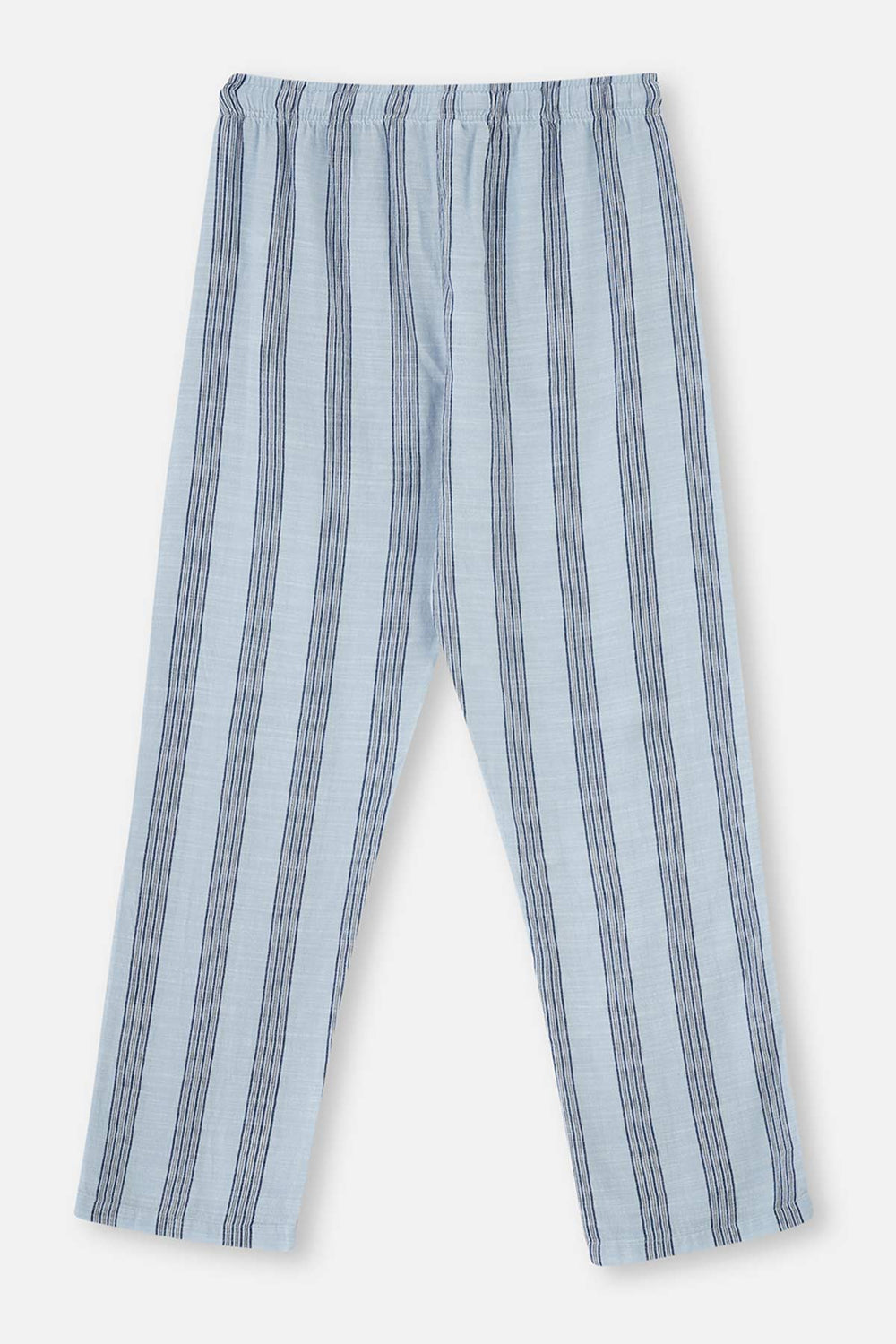 Açıkmavi Çizgili Dokuma Pijama Altı