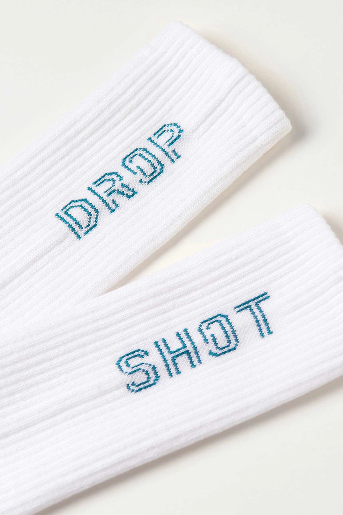 Beyaz Erkek 2'Li Drop Shot Çorap