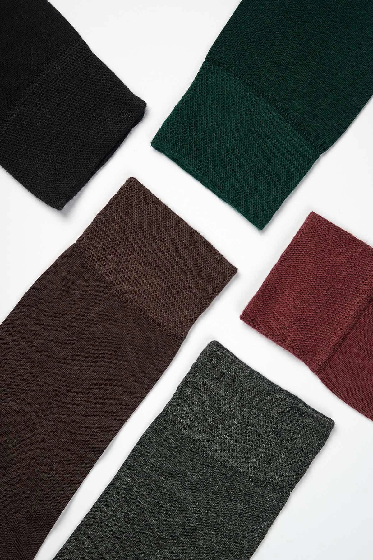 Karışık Karışık Erkek 5'li Bambu Set Çorap