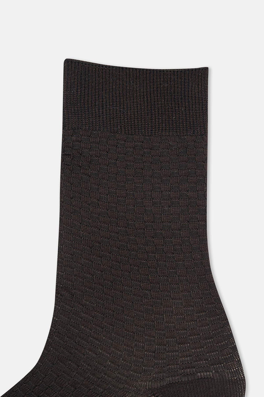 Kahverengi Erkek Çift Silindir Merserize Çorap