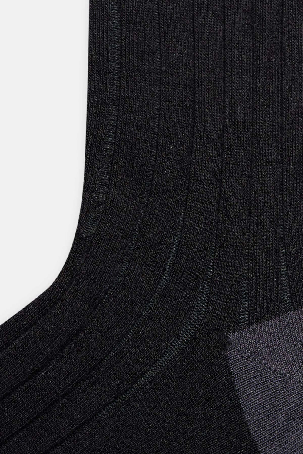 Siyah Erkek Çift Silindir Pamuklu Çorap