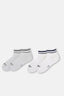 Beyaz Erkek Renkli Çizgili Spor Çorap 2'Li