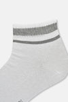 Beyaz Erkek Renkli Çizgili Spor Çorap 2'Li