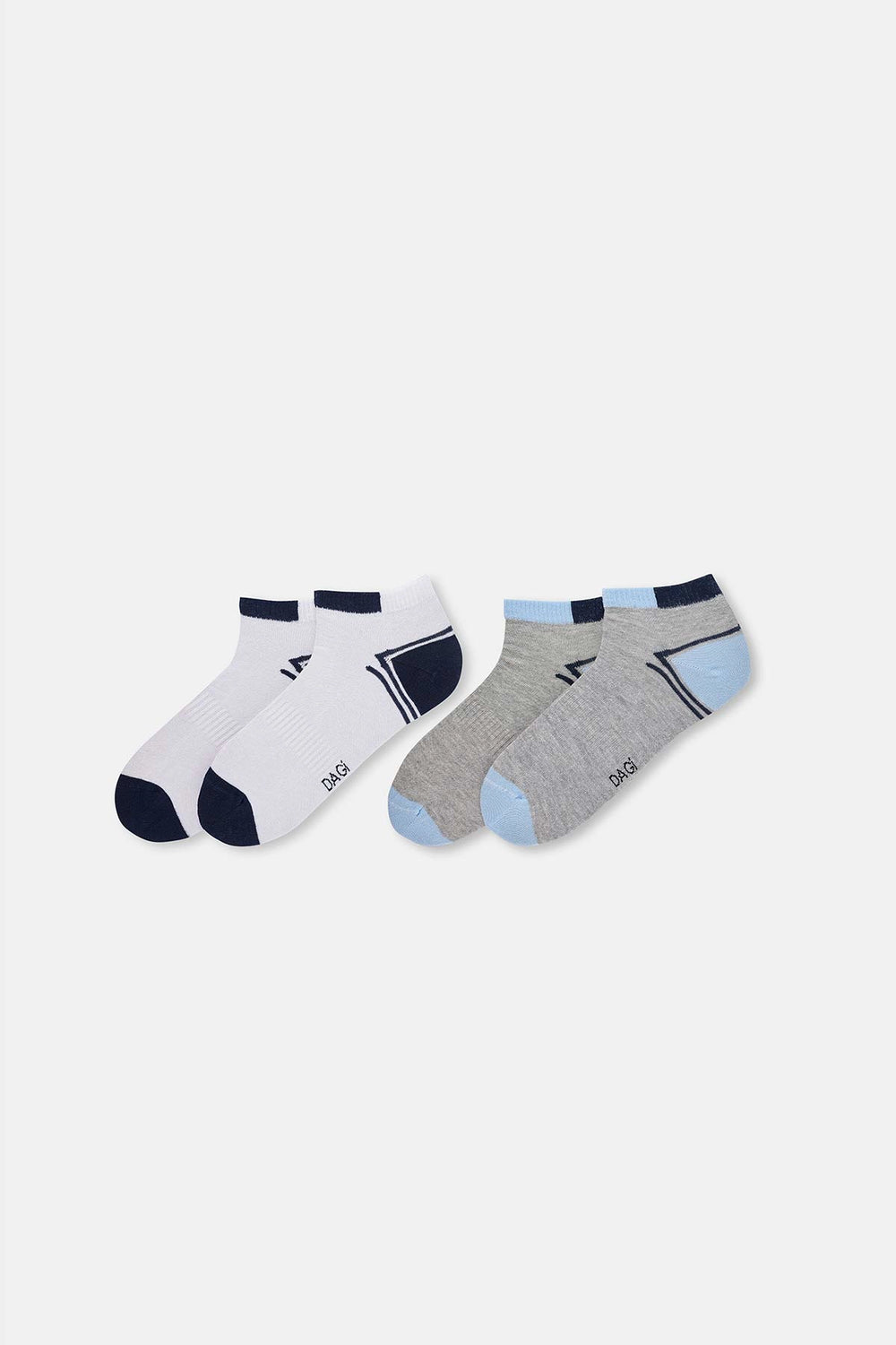 Mavi Erkek Çizgili Spor Çorap 2'Li