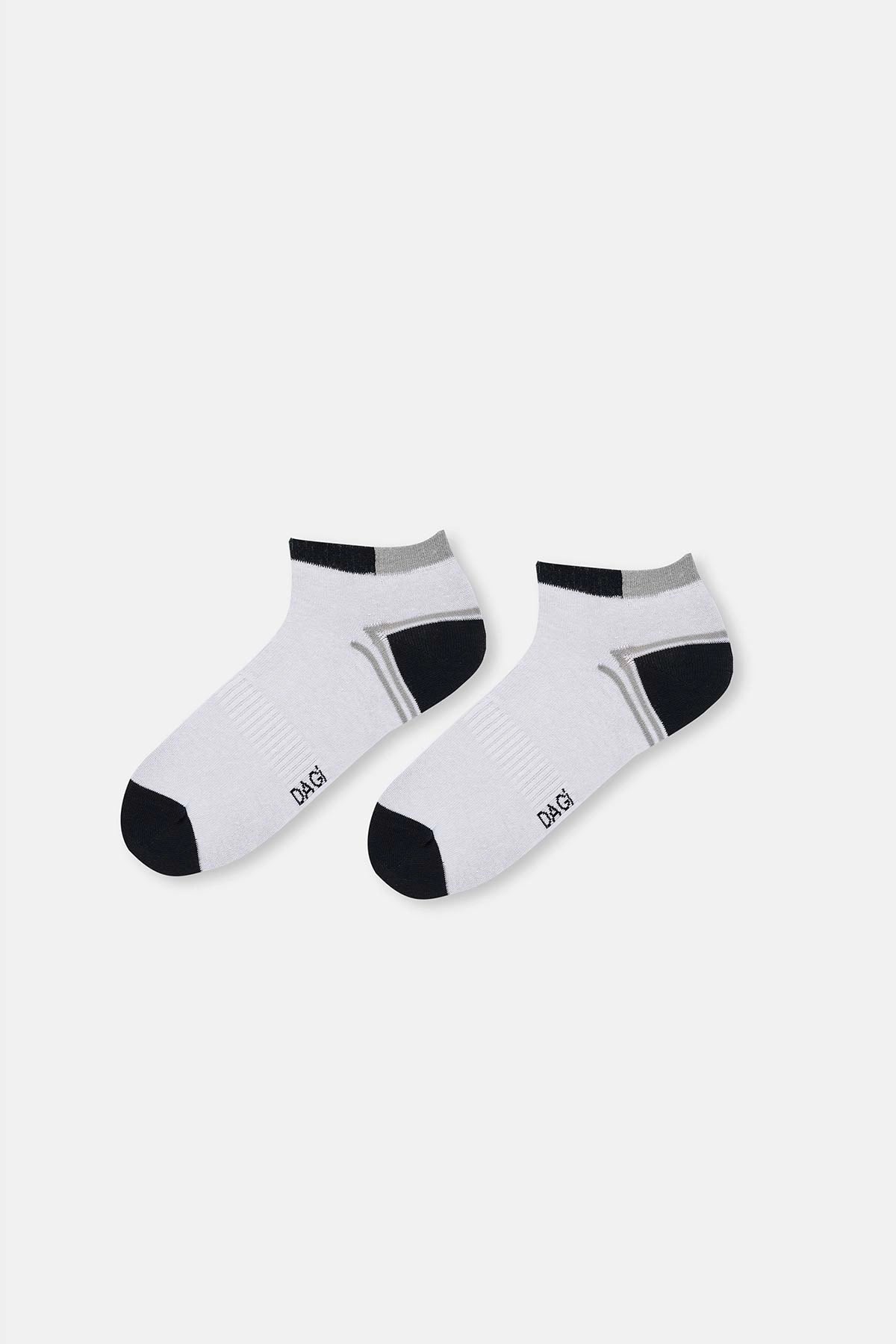 Siyah Erkek Çizgili Spor Çorap 2'Li