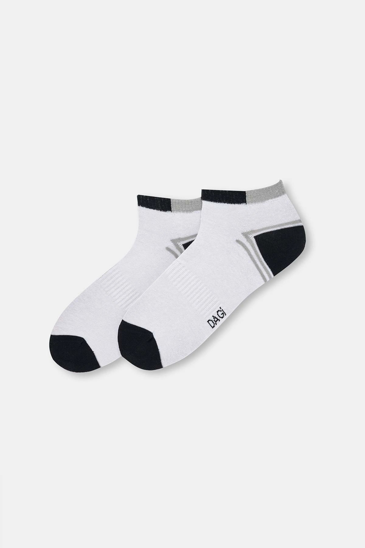 Siyah Erkek Çizgili Spor Çorap 2'Li