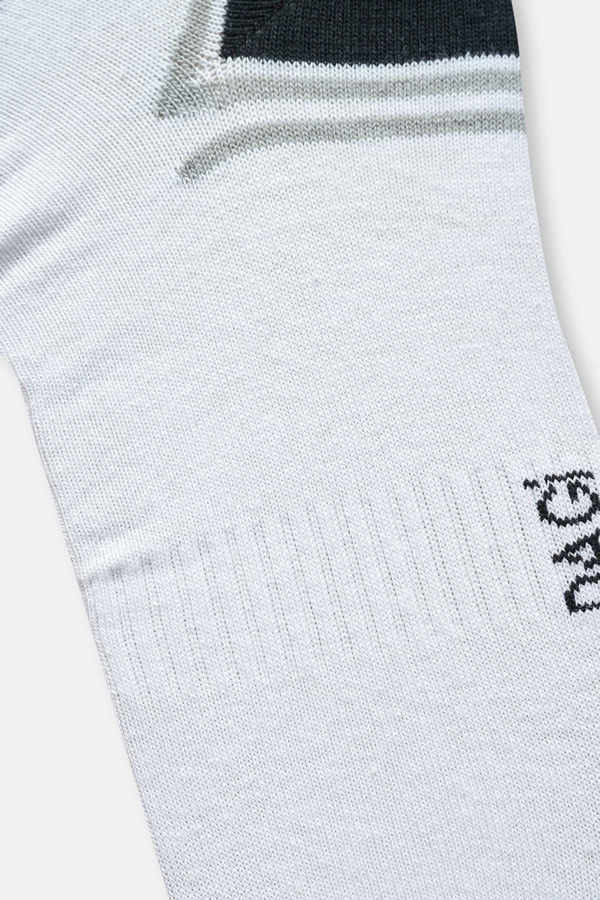 Siyah Erkek Çizgili Spor Çorap 2'Li