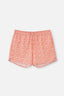Somon Geometrik Çiçek Desenli Mini Deniz Şortu