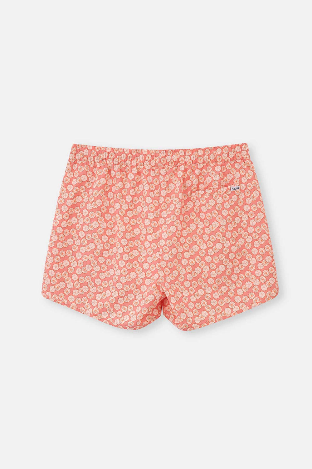 Somon Geometrik Çiçek Desenli Mini Deniz Şortu