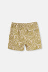 Yeşil Zebra Desenli Orta Deniz Şortu