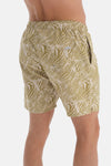 Yeşil Zebra Desenli Orta Deniz Şortu