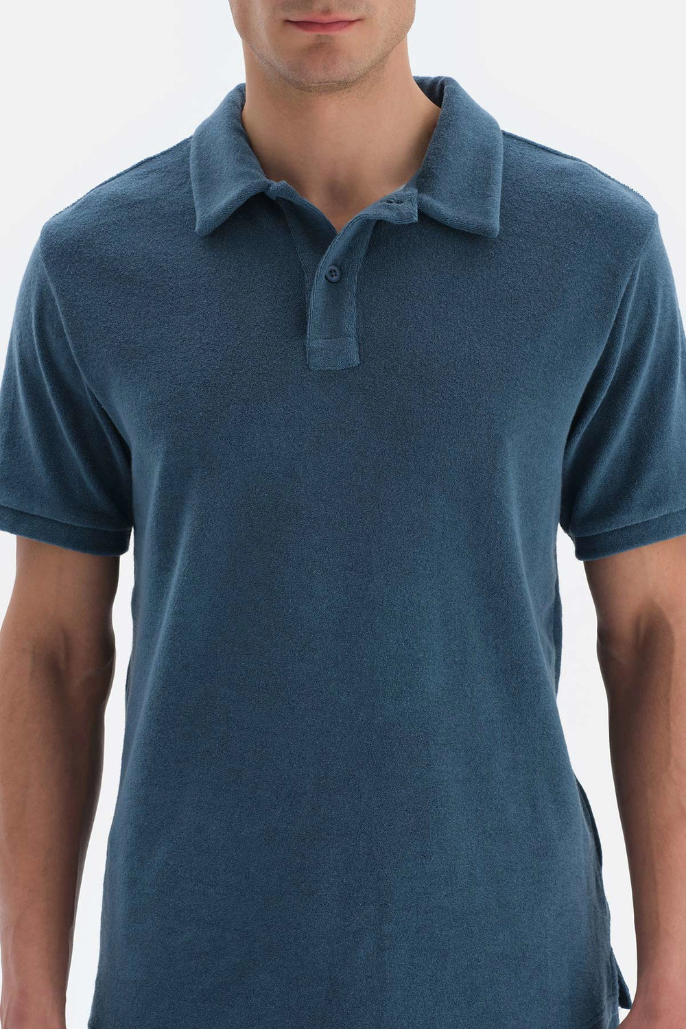 Indigo Havlu Polo Yaka Tişört