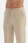 Bej Keten Pantolon