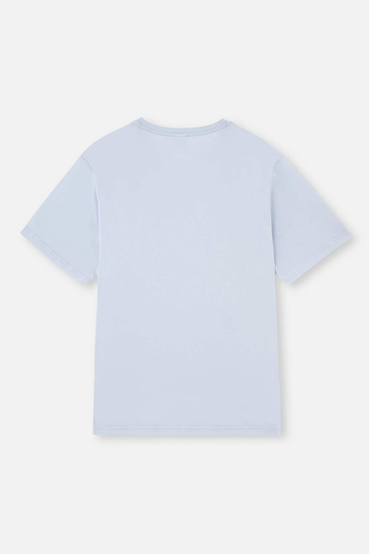 Açıkmavi V Yaka Kısa Kollu Örme Şortlu Pijama Takımı