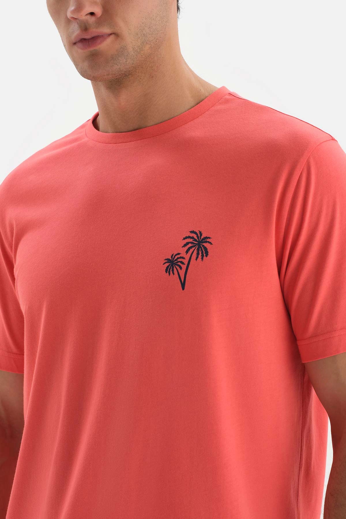 Kırmızı Bisiklet Yaka Baskılı Altı Dokuma Şortlu Pijama Takımı