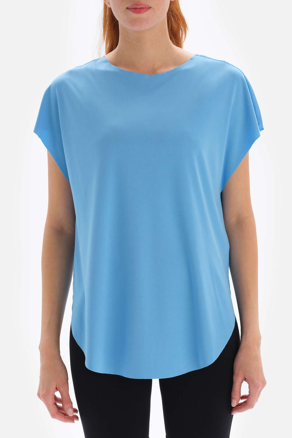 Açıkmavi Dagi Active Kayık Yaka T-Shirt