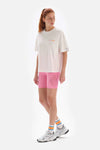 Beyaz-Pembe Dagi Active - Kadın Kort Baskılı Tişört