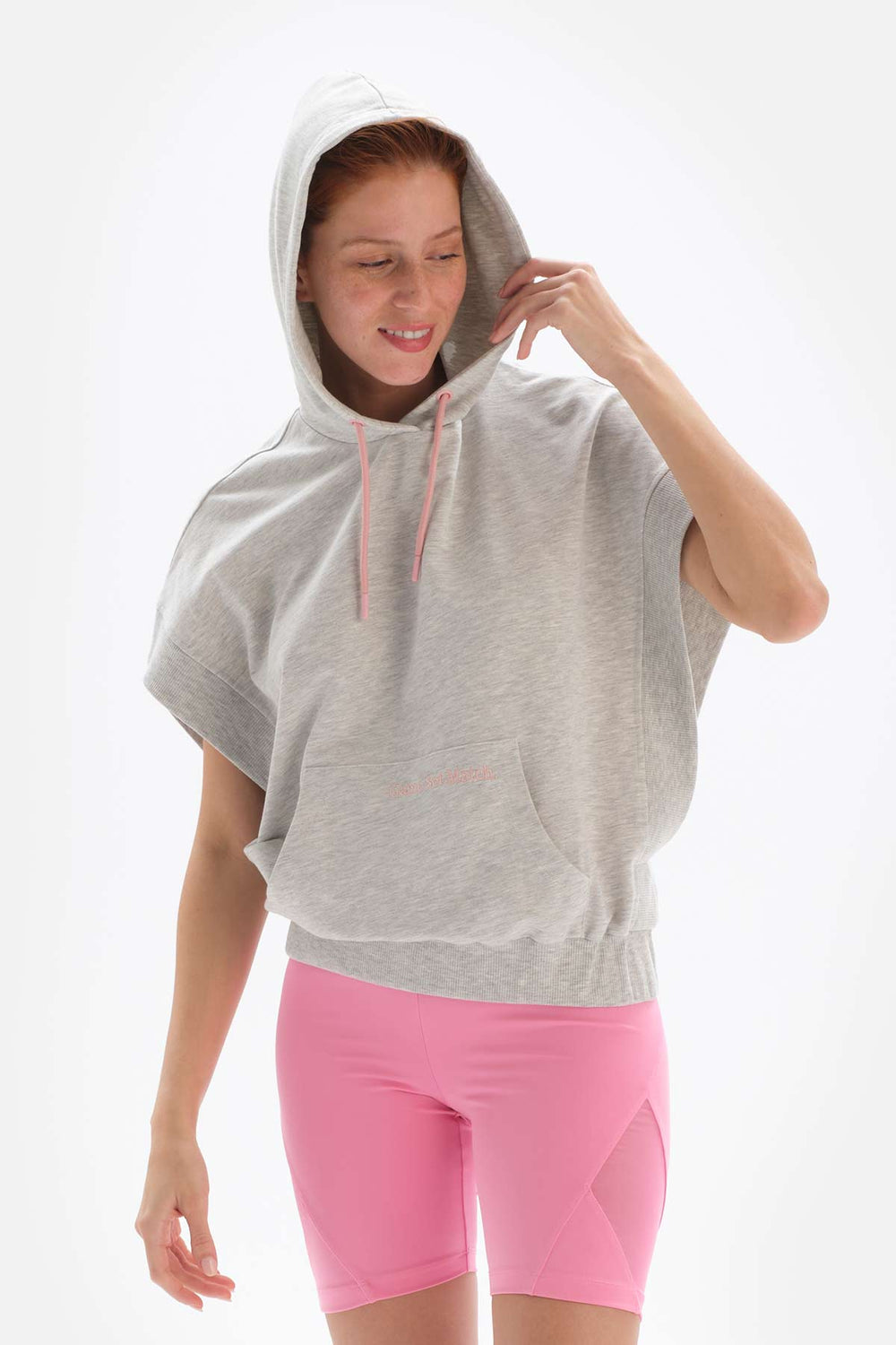 Açık Gri Dagi Active Kolsuz Kapüşonlu Sweatshirt