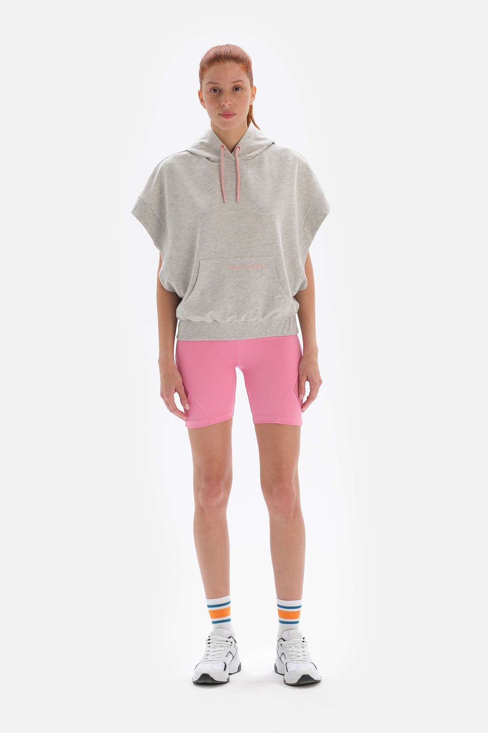 Açık Gri Dagi Active Kolsuz Kapüşonlu Sweatshirt