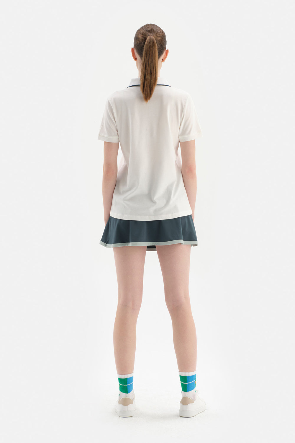 Beyaz Dagi Active Polo Yaka Pamuklu T-Shirt