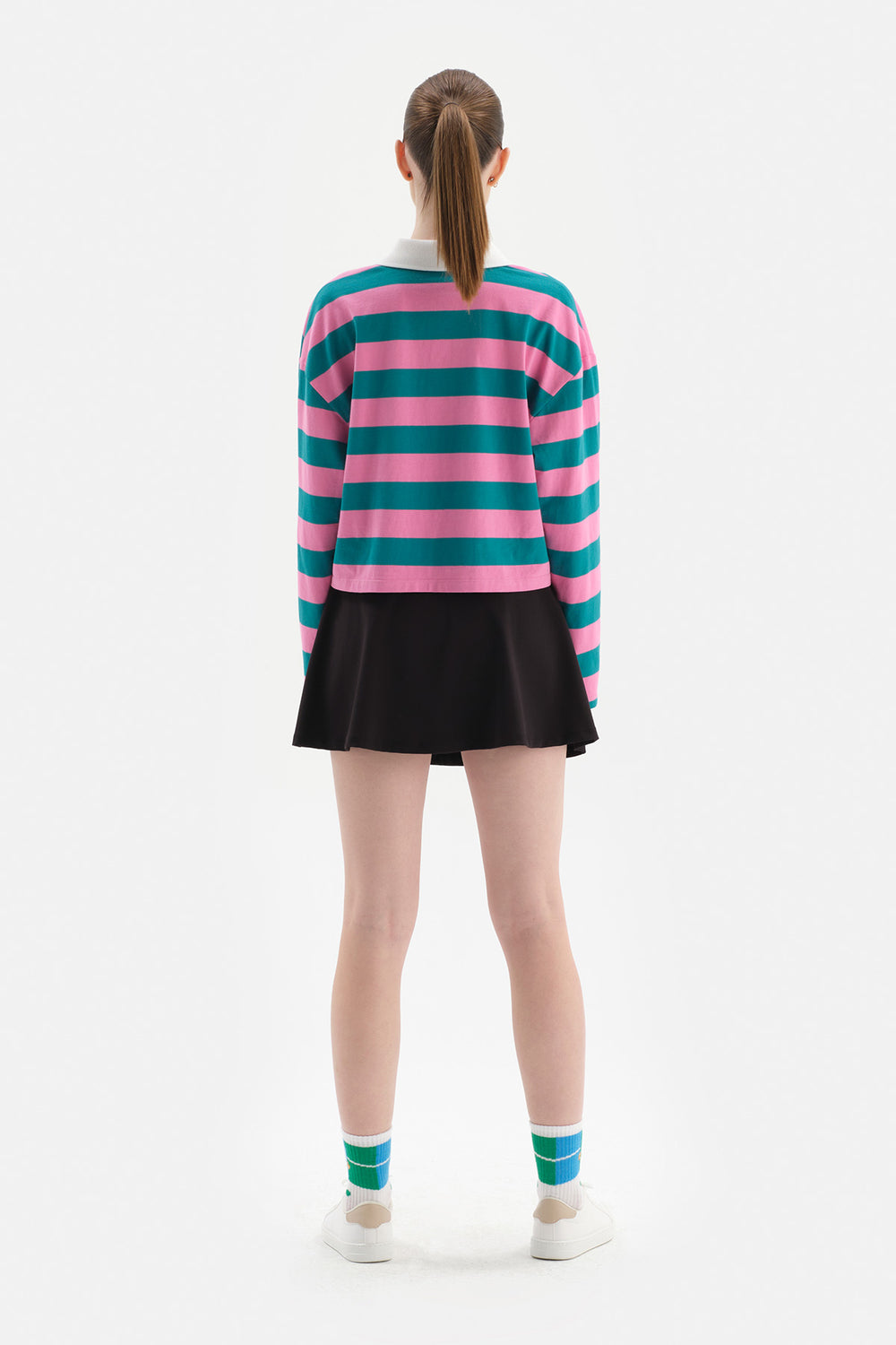 Pembe Dagi Active Çizgili Sweatshirt