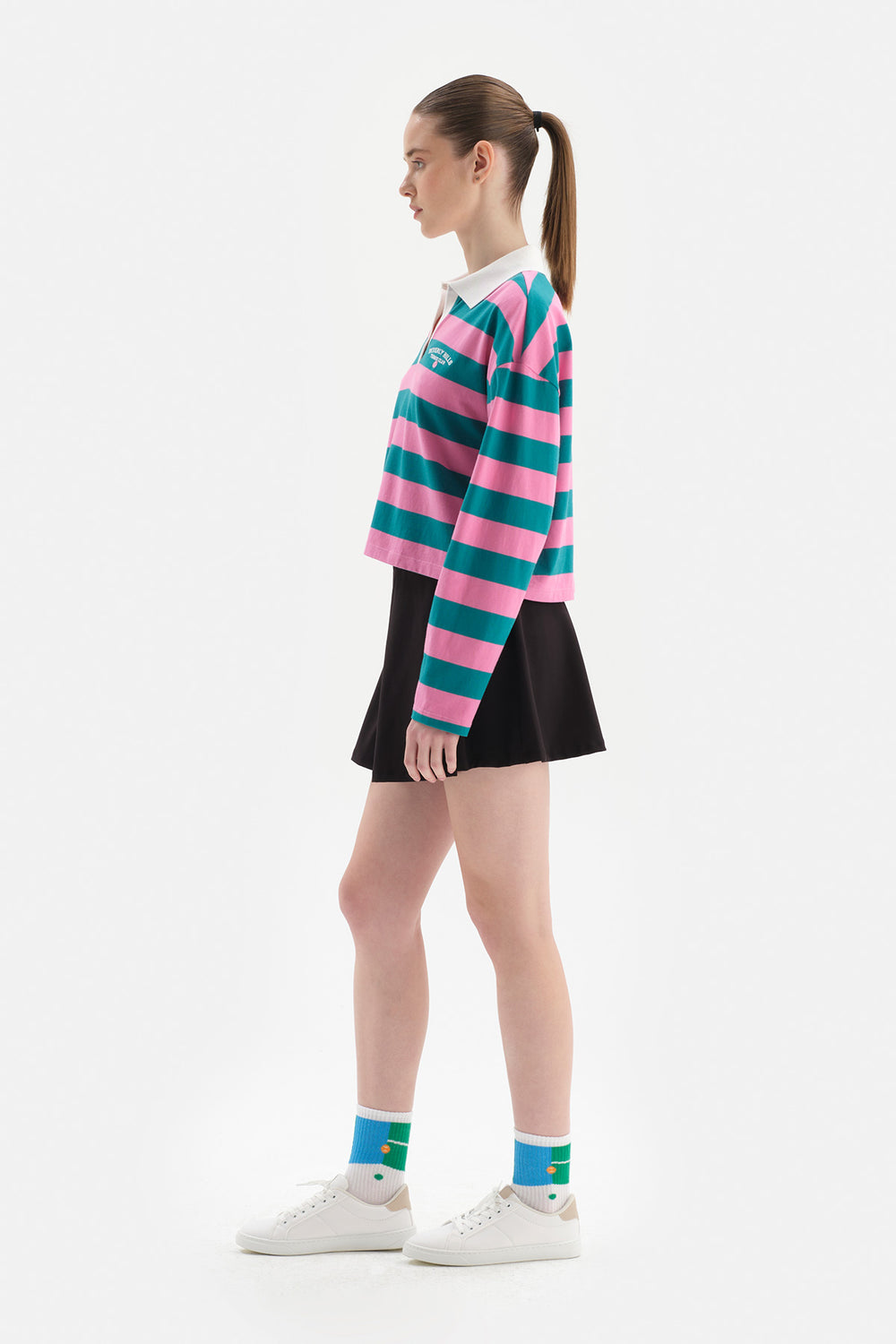 Pembe Dagi Active Çizgili Sweatshirt