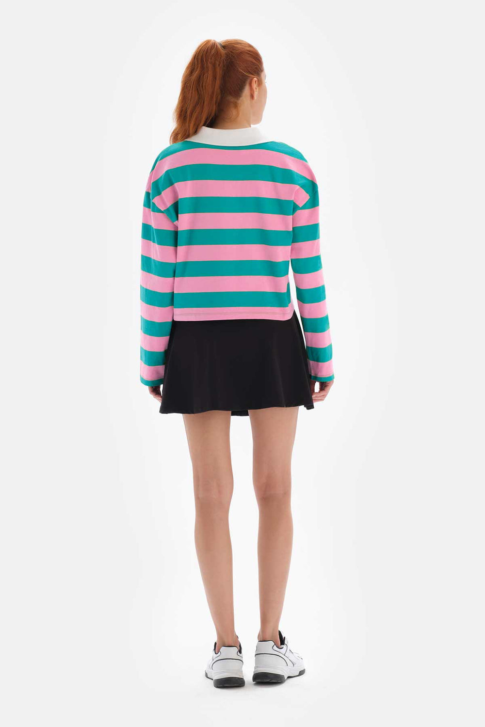 Pembe Dagi Active Çizgili Sweatshirt
