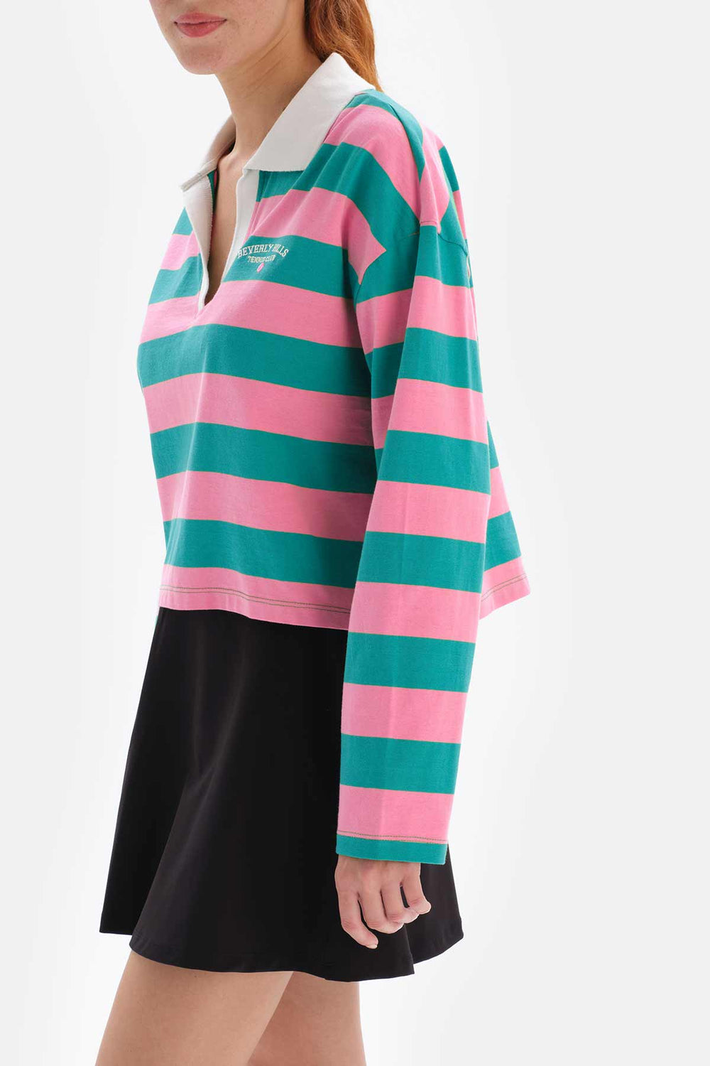 Pembe Dagi Active Çizgili Sweatshirt