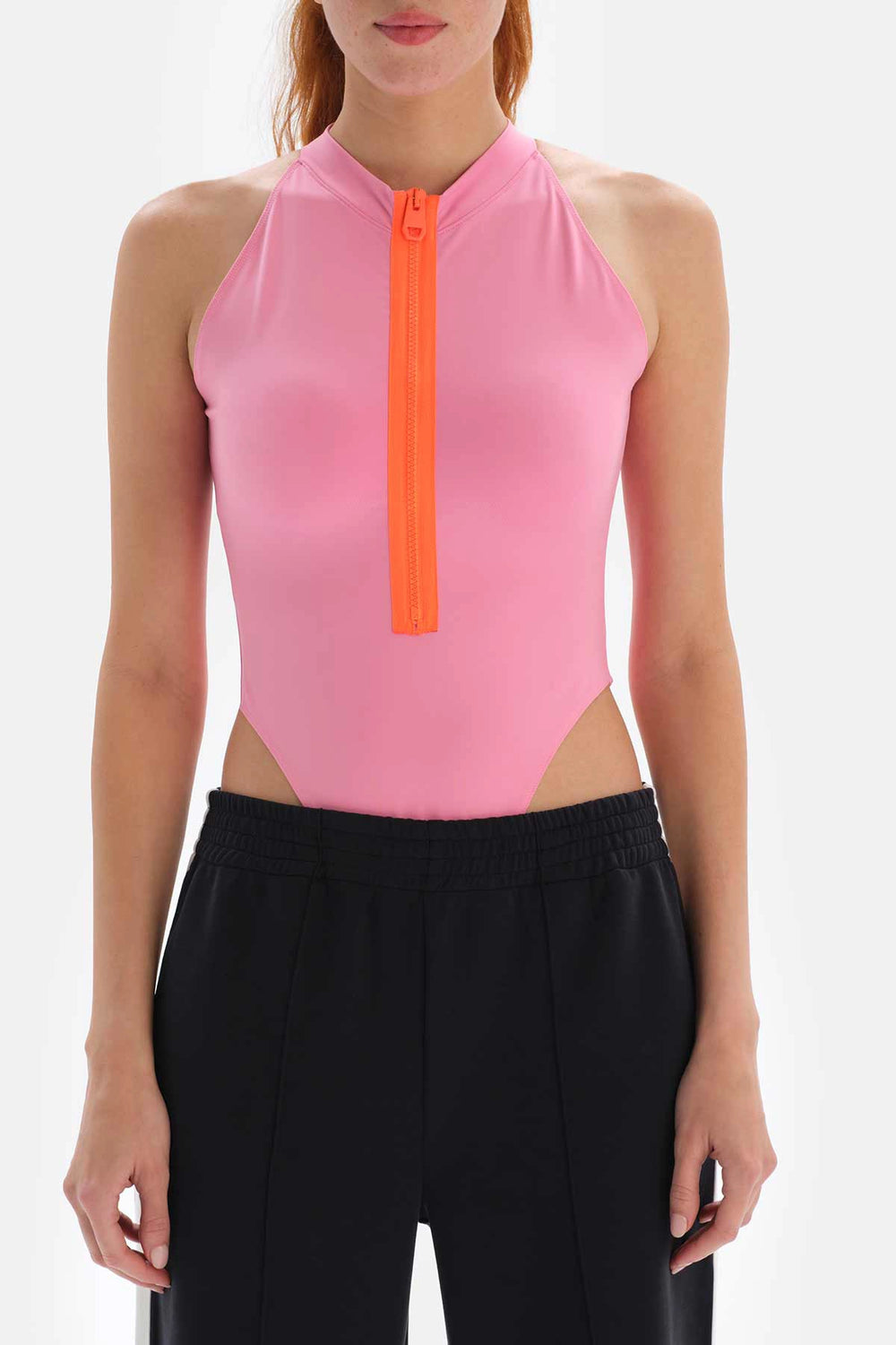 Pembe Dagi Active Kadın Bodysuit Fermuarlı