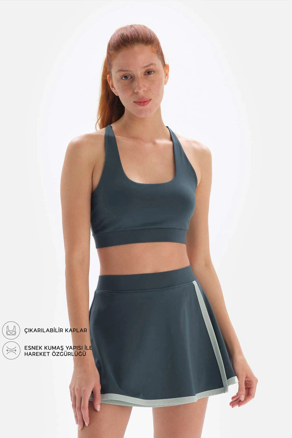 Petrol Dagi Active Çapraz Sırt Askılı Sporcu Sütyeni