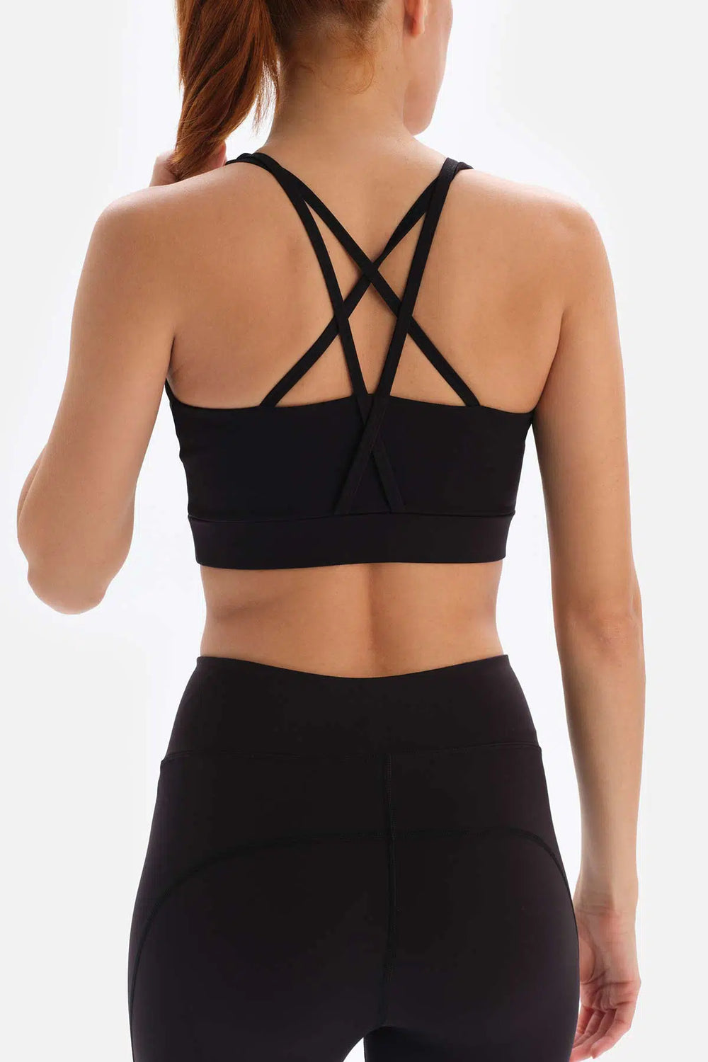 Siyah Dagi Active Çapraz Sırt Askılı Sporcu Sütyeni