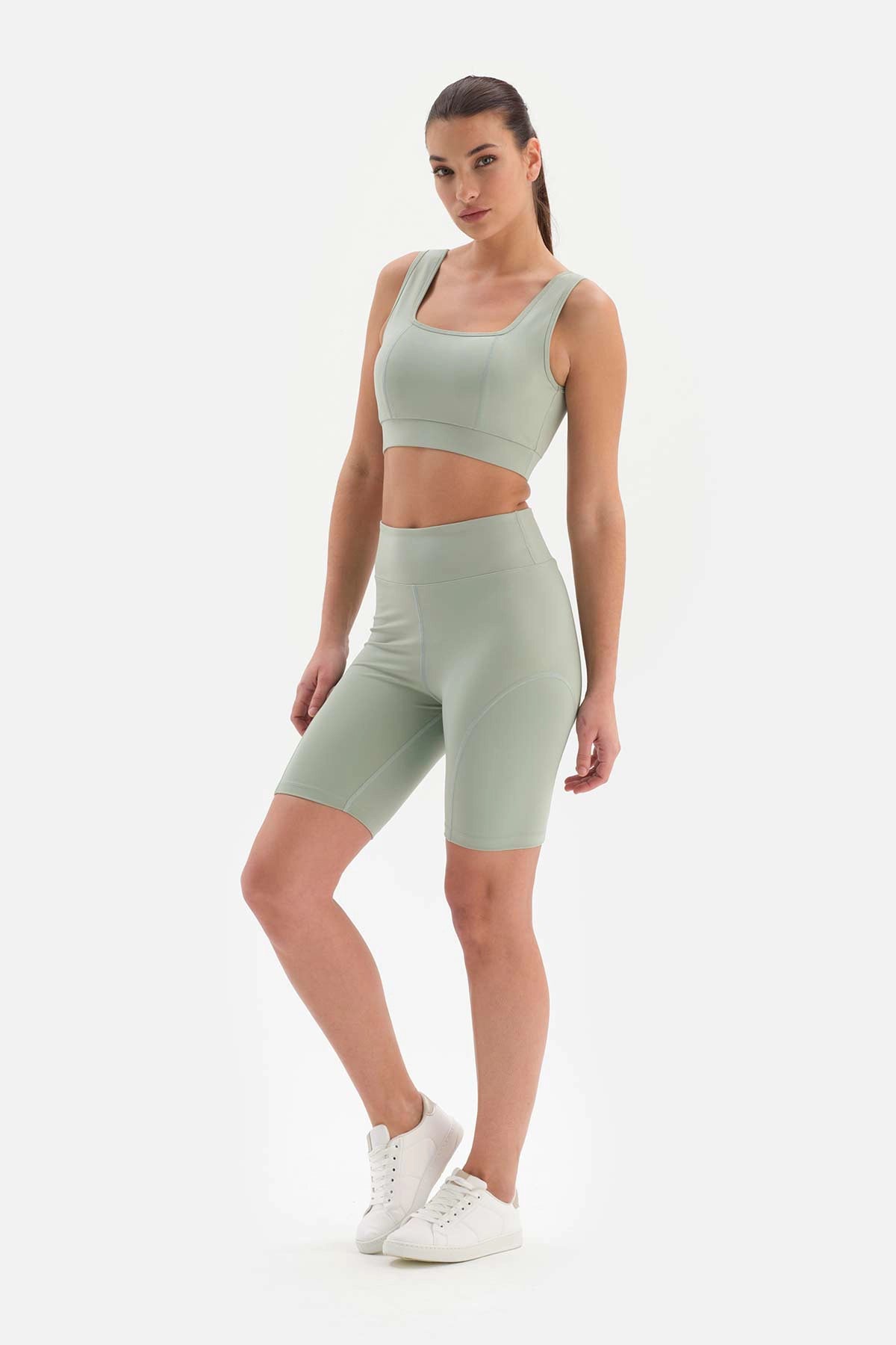 Mint Yeşili Dagi Active Mint i Cepli Biker Tayt