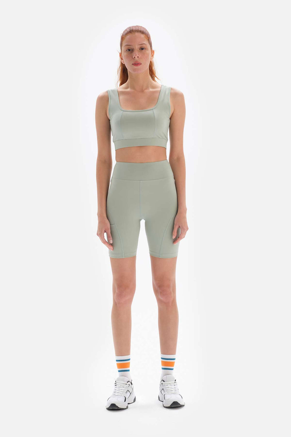 Mint Yeşili Dagi Active Mint i Cepli Biker Tayt