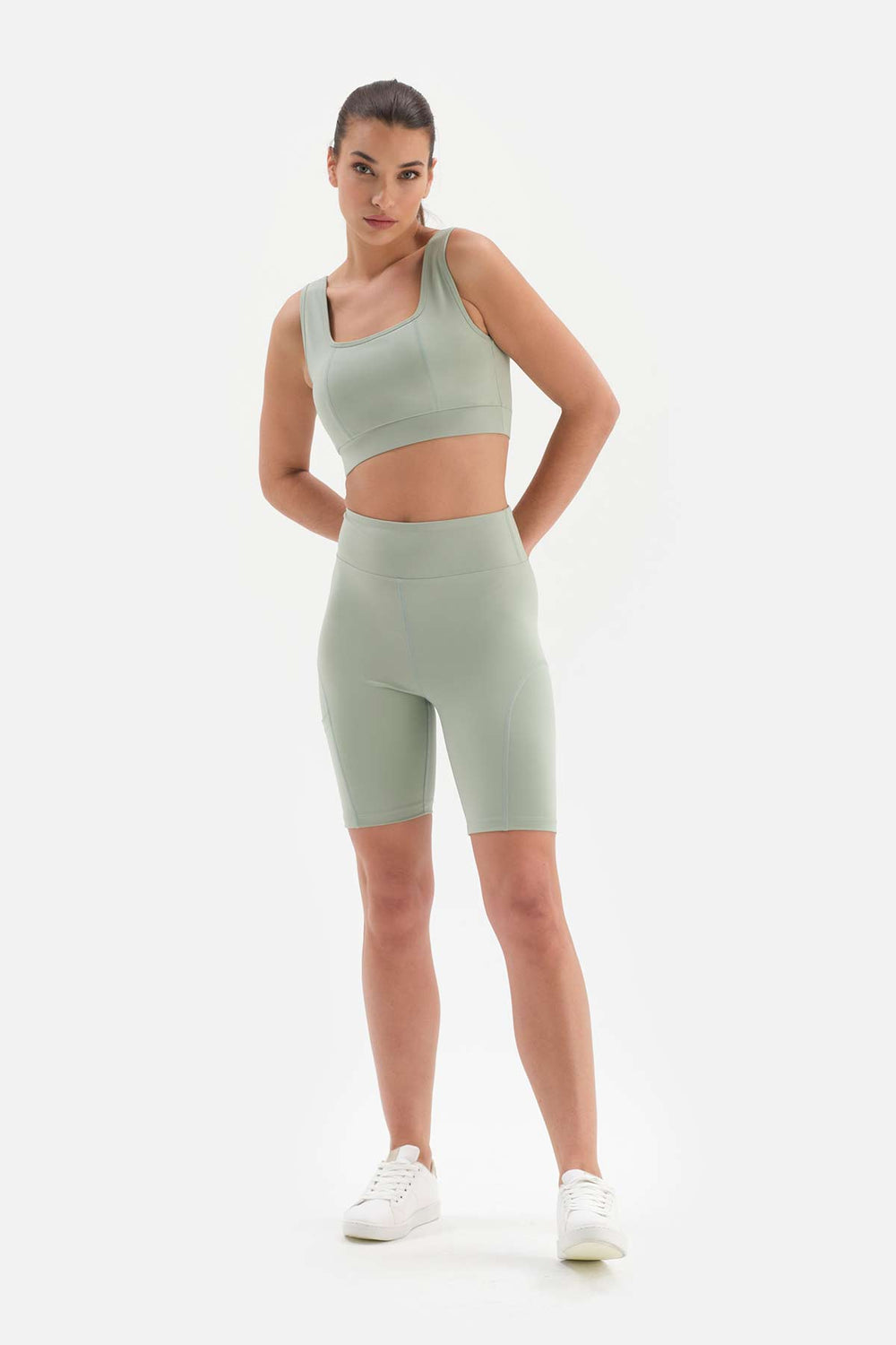 Mint Yeşili Dagi Active Mint i Cepli Biker Tayt