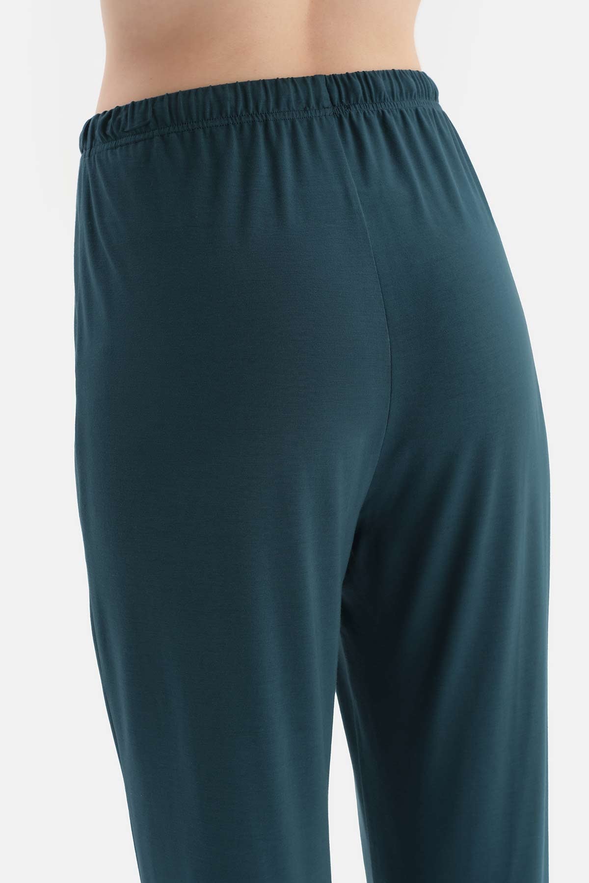 Beyaz Kısa Kol Baskı Detaylı Viskon Pijama Takımı